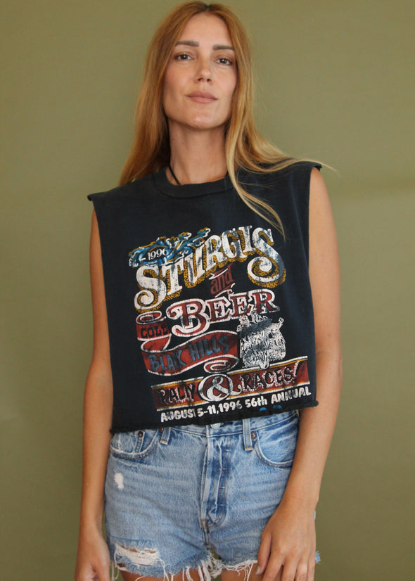 Vintage 1996 Sturgis Distressed Cropped Tank