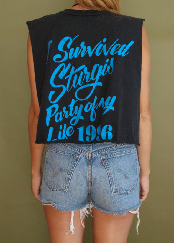 Vintage 1996 Sturgis Distressed Cropped Tank