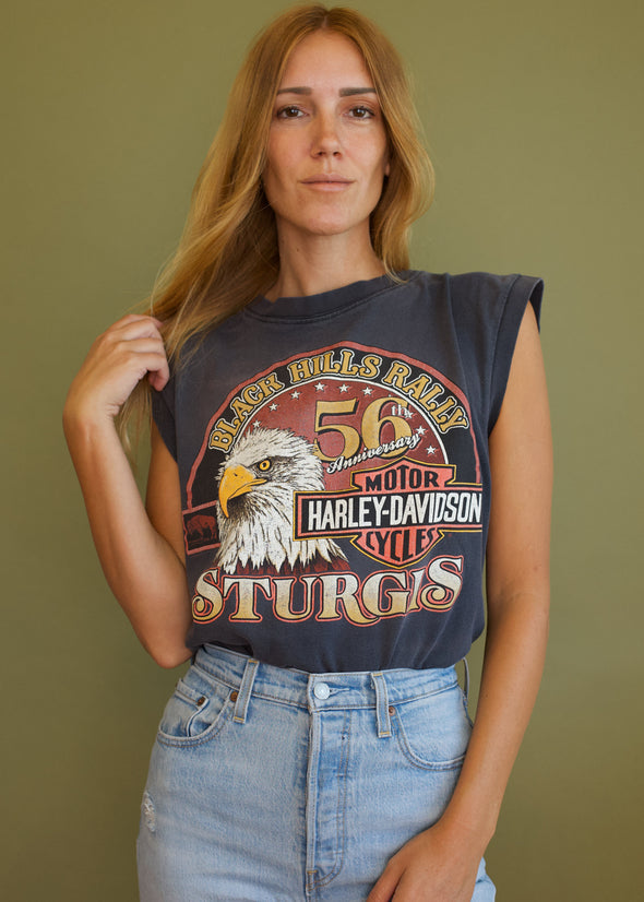 Vintage 1996 Faded Sturgis Eagle Tank