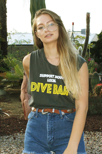 Support Your Local Dive Bar Muscle Tank
