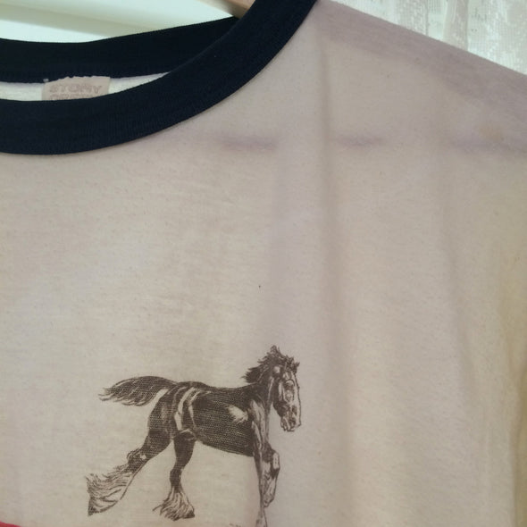 Vintage 1980's Bud Light Ringer Tee - Electric West