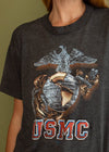 Vintage 1980s Paper Thin USMC tee