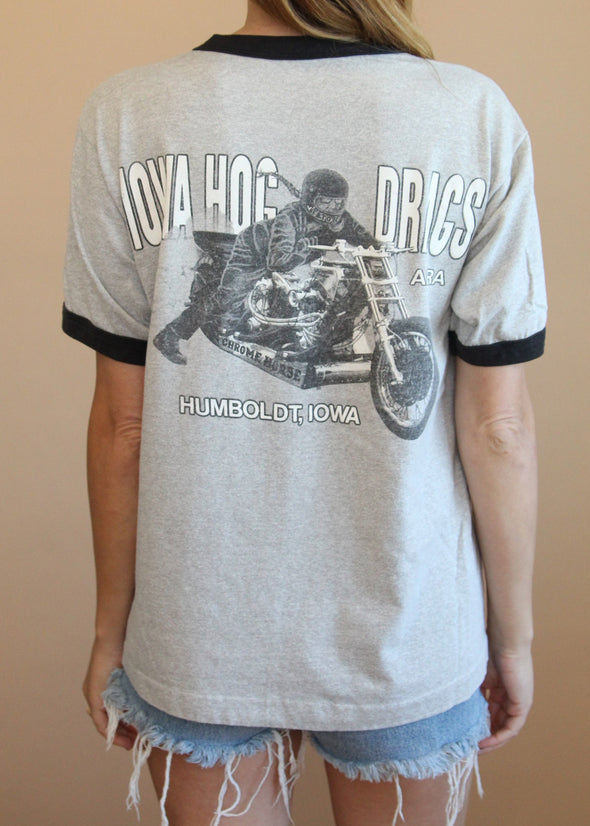 Vintage 1988 Iowa Hog Drags Ringer