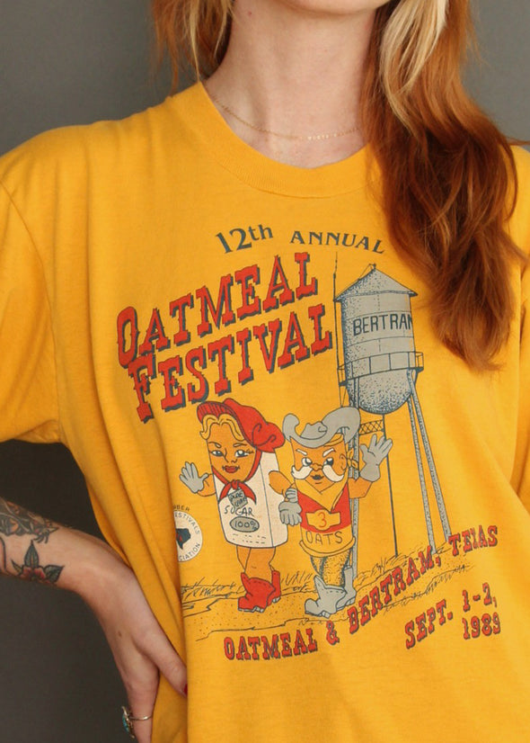 Vintage 1989 Oatmeal Festival Tee