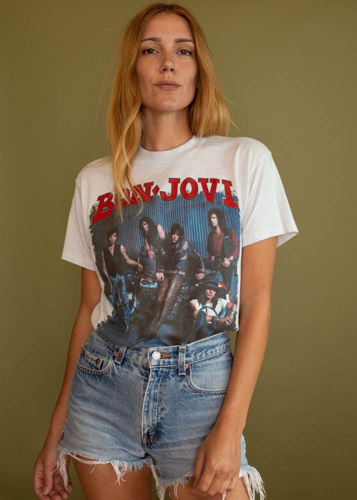 Vintage 80's Bon Jovi T-shirt New Old Stock - Etsy