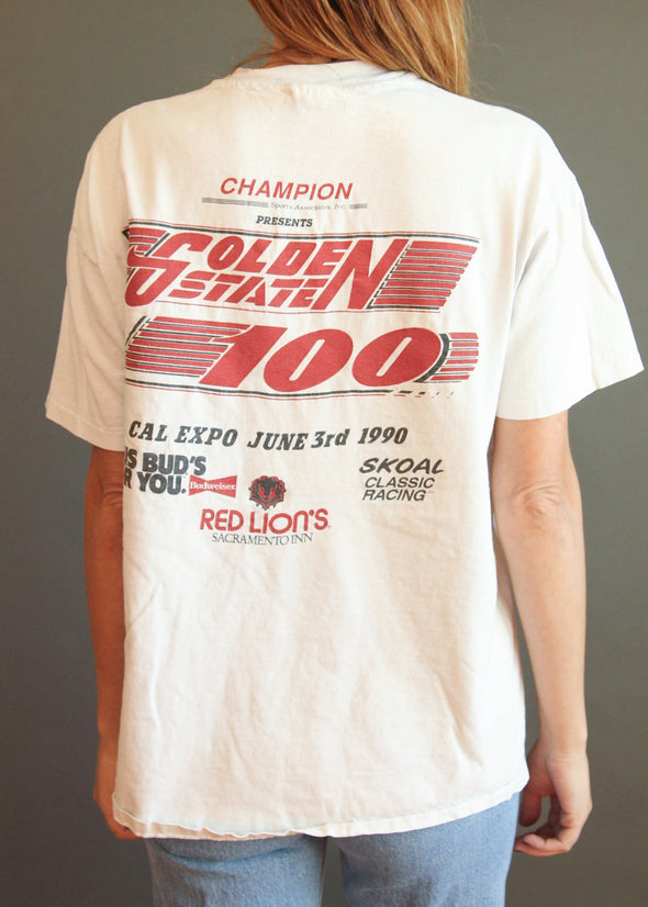 Vintage 1990 Golden State 100 Racing Grungy Tee
