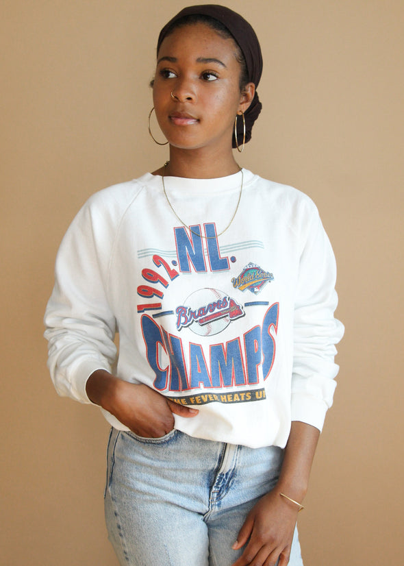 Vintage 1992 NL Champs Braves World Series Sweatshirt