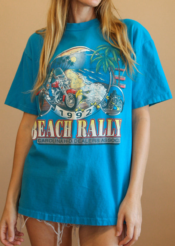 Vintage 1992 Harley Beach Rally Tee
