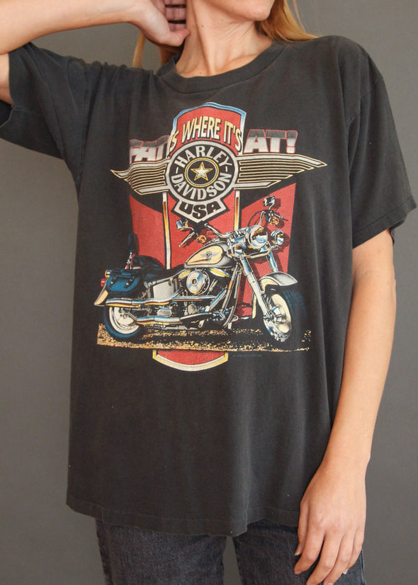 Vintage 1992 Harley California Faded Tee