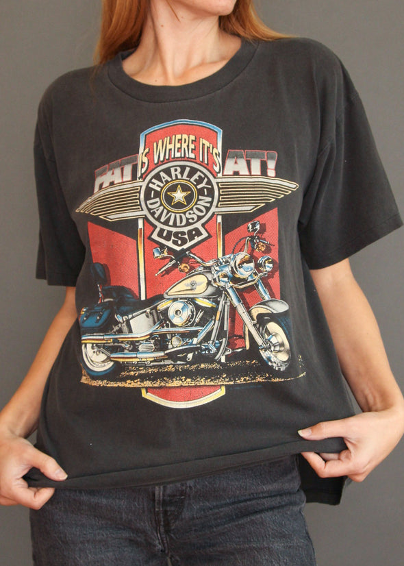 Vintage 1992 Harley California Faded Tee