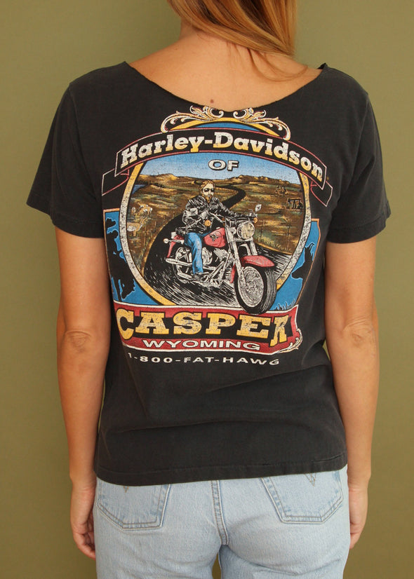 Vintage 1993 Harley Scoop Neck Tee