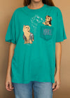 Vintage 1994 Grungy Yorkies Pocket Tee