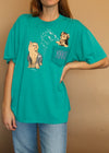 Vintage 1994 Grungy Yorkies Pocket Tee