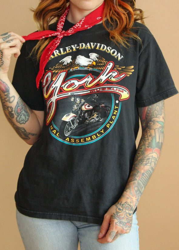 Vintage 1997 Harley York Museum Tee