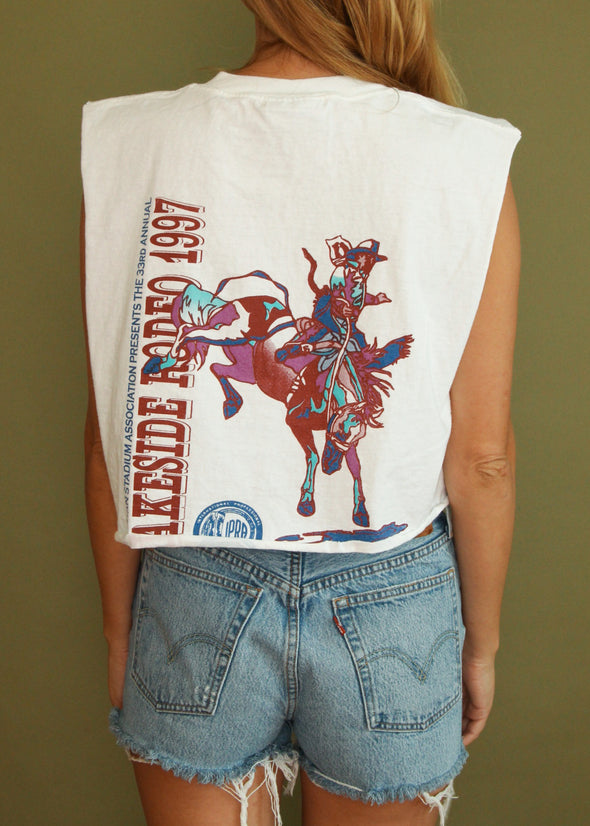 Vintage 1997 Lakeside Rodeo Cropped Tank
