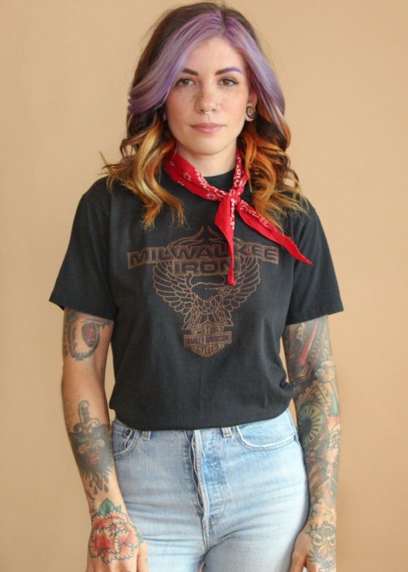 Vintage 1982 Wikle's Traverse City Harley Tee