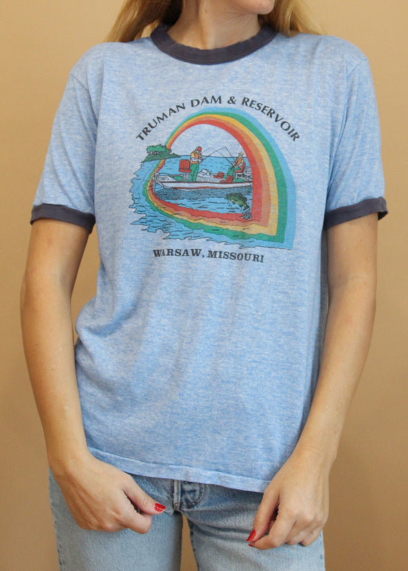 Vintage 1980's Truman Dam Ringer Tee