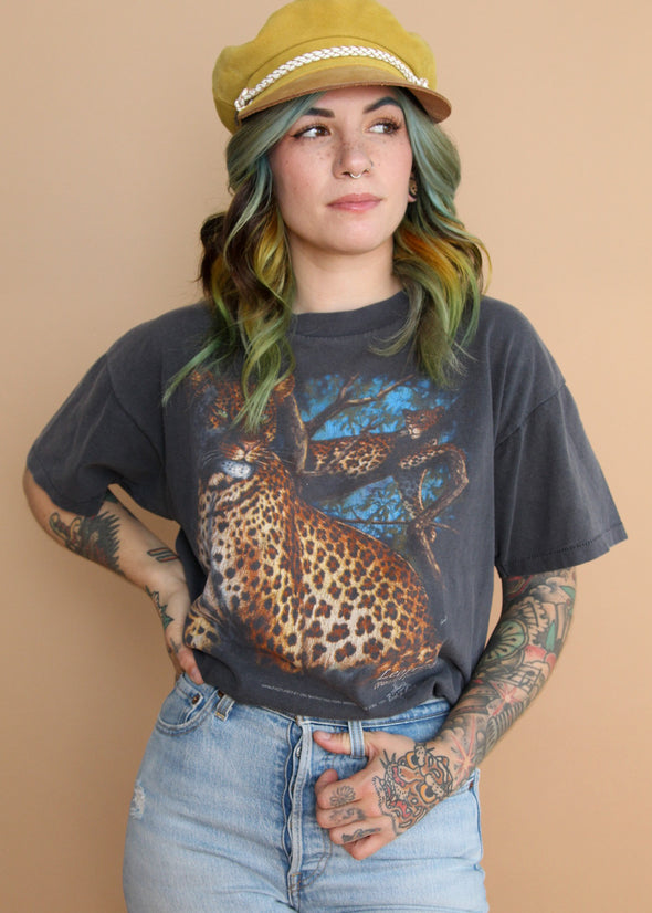 Vintage 90's Leopard 3D Emblem Tee
