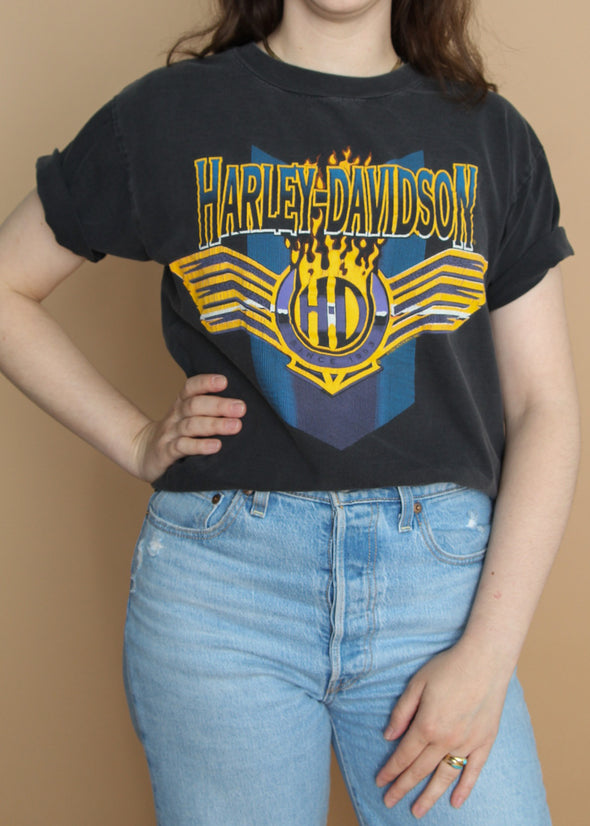 Vintage 1993 Harley US Steel Tee