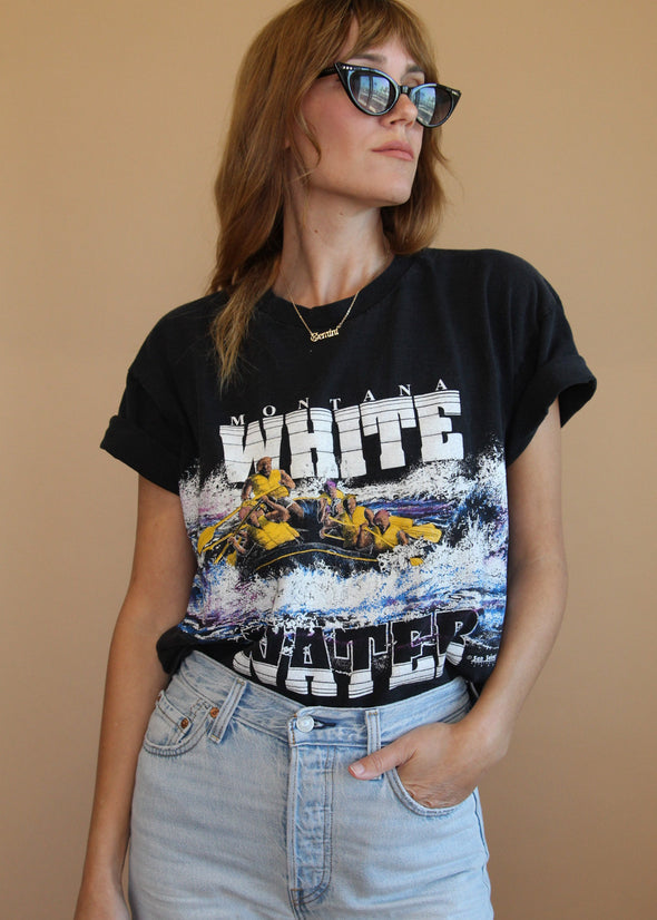 Vintage 1990 Montana White Water Tee