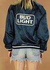 Vintage Bud Light Satin Bomber Jacket
