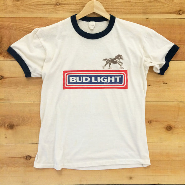 Vintage 1980's Bud Light Ringer Tee - Electric West