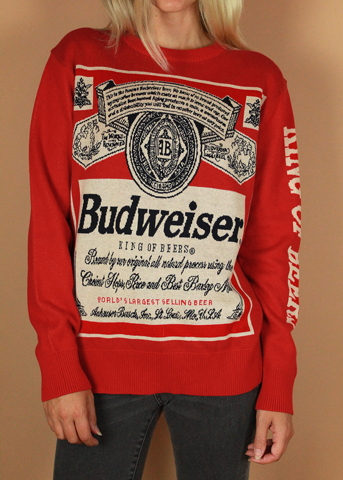 Vintage budweiser on sale sweater