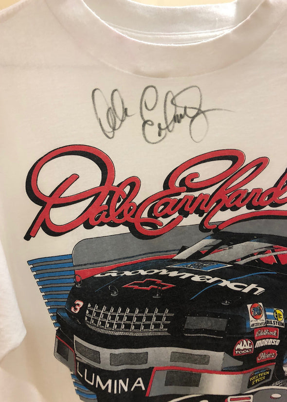 Vintage 1990 Winston Cup Dale Earnhardt Autographed Tee