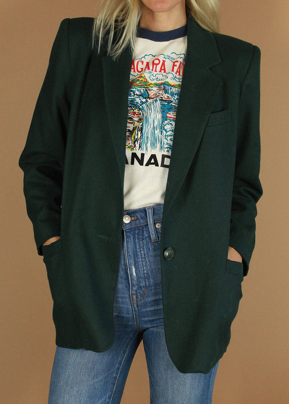 Vintage 90s Green Blazer