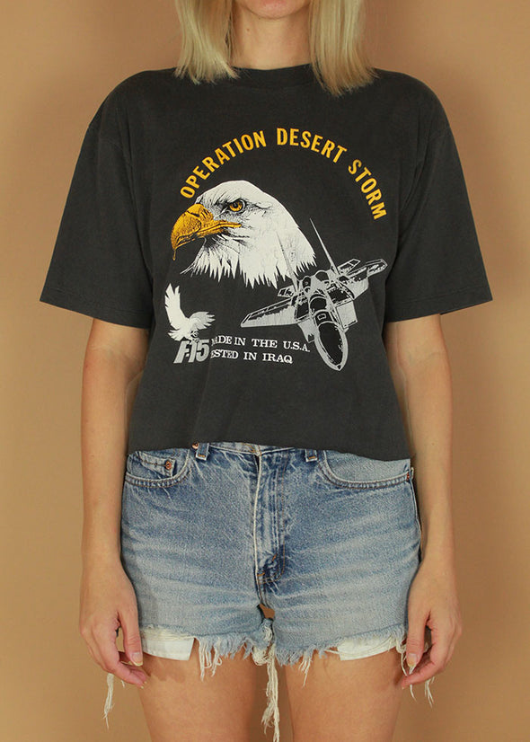 Vintage Operation Desert Storm Cropped Tee
