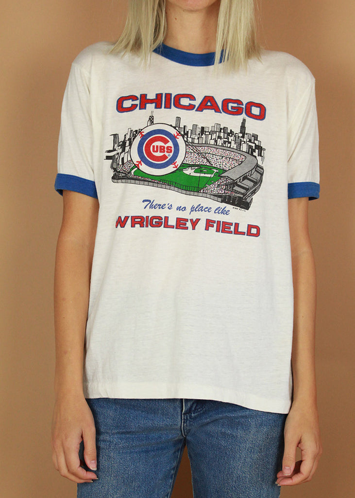 Vintage 1985 Cubs Wrigley Field Ringer tee