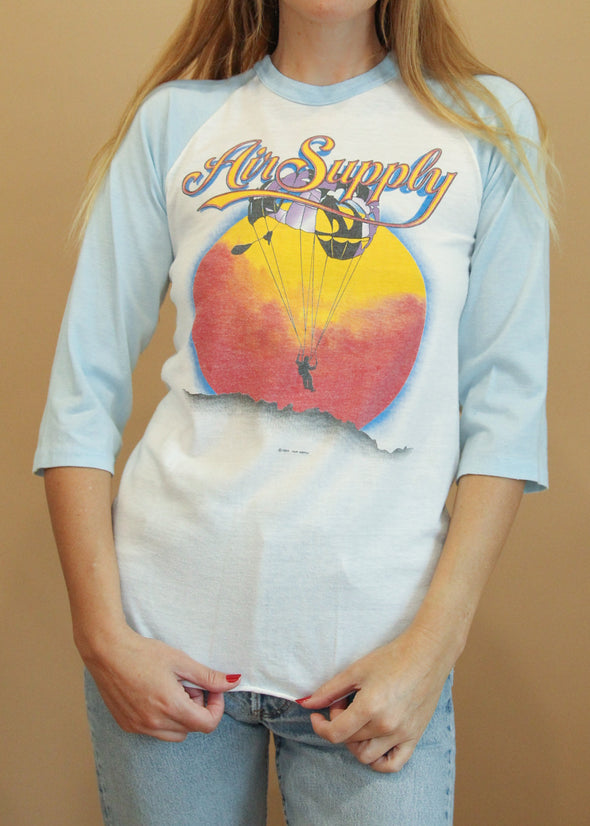 Vintage Rare 1982 Air Supply Raglan Tee