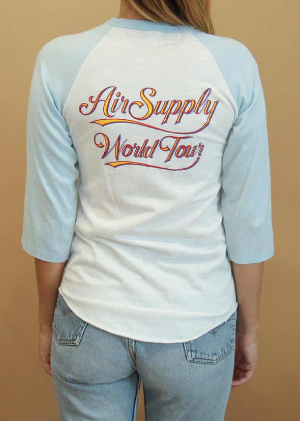 Vintage Rare 1982 Air Supply Raglan Tee