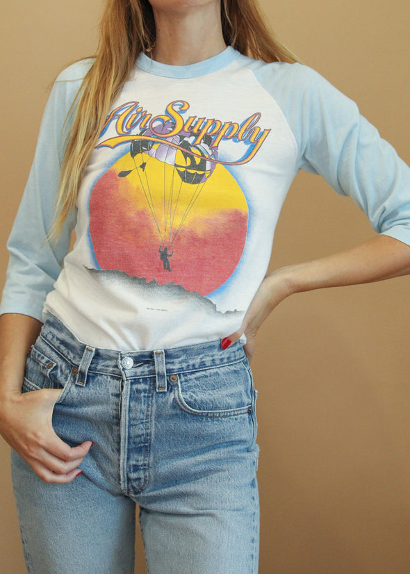 Vintage Rare 1982 Air Supply Raglan Tee