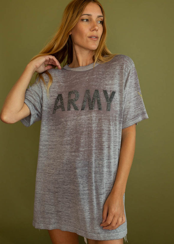 Vintage 80s Paper Thin ARMY Tee
