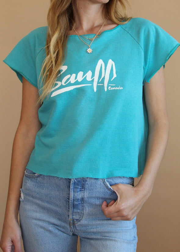 Vintage 1980s Scoop Neck Banff Canada Sweatshirt Top