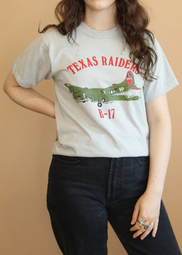Vintage 90s Texas Raiders B-17 Tee