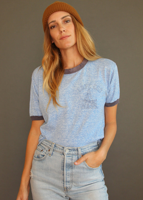 Vintage 1980s Cape Cod Ringer Tee