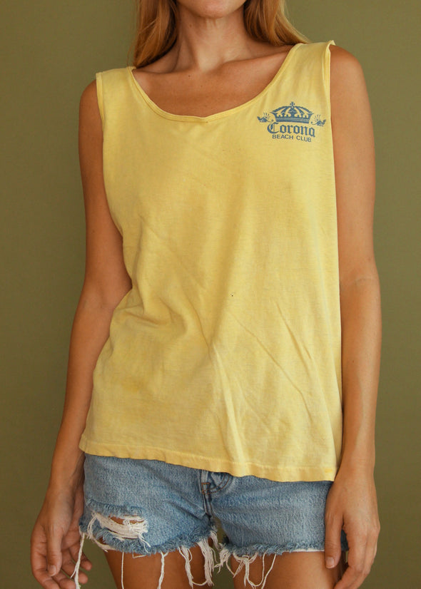 Vintage 1980s Thin Grungy Corona Tank