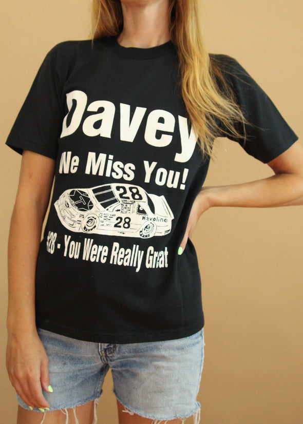 Vintage 90's Davey Allison NASCAR Tee