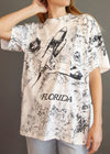 Vintage 90s Florida Astronaut All Over Print Tee