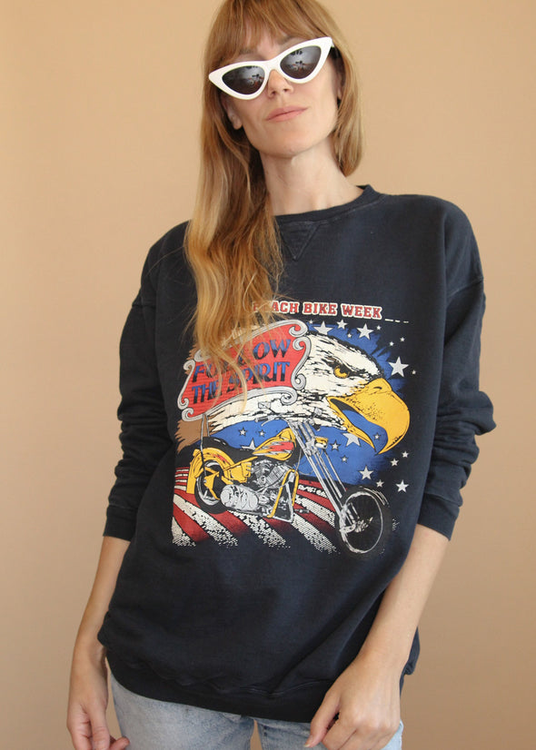 Vintage 90's Daytona Beach Bike Week Sweatshirt