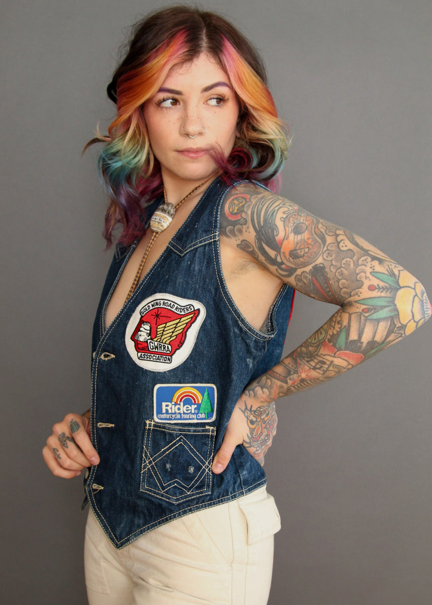 Vintage 1970s Gold Wing Rider Biker Vest – Electric West