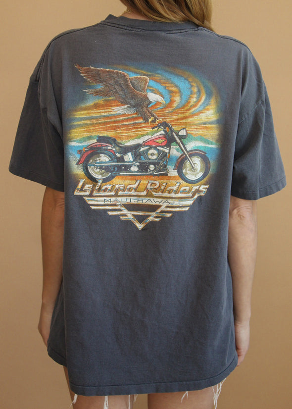 Vintage 90s Live to Ride CMJ Grungy Faded Tee