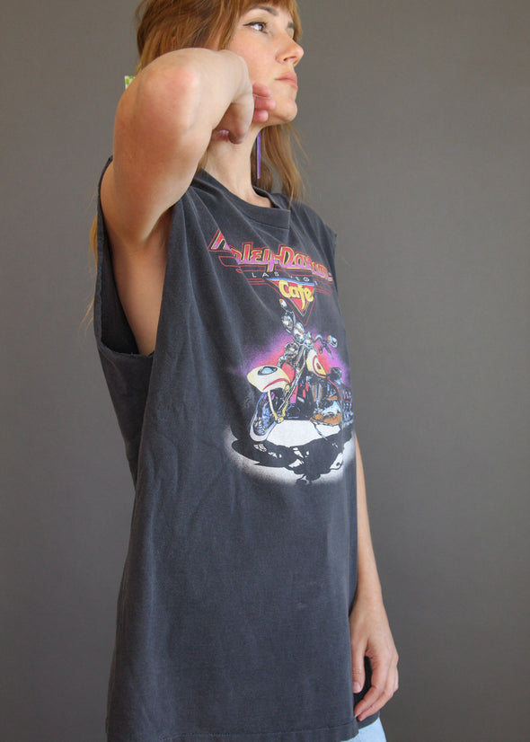 Vintage 90s Harley Davidson Cafe Muscle Tank