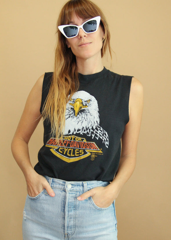 Vintage 1987 Harley Eagle Muscle Tank