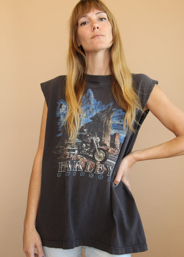 Vintage 1998 Harley Holwin Wolf Tank