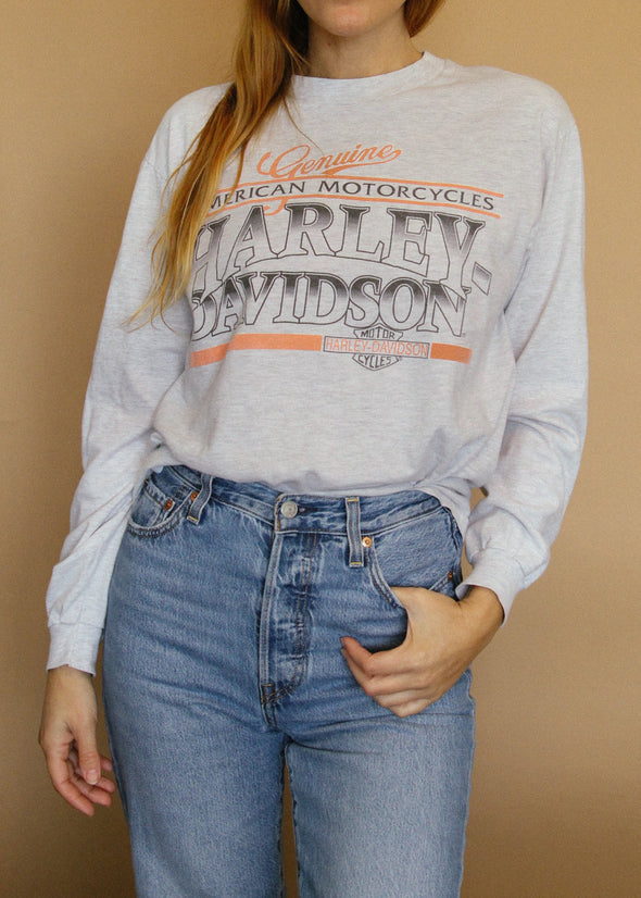 Vintage 90's Grey Harley Long Sleeve