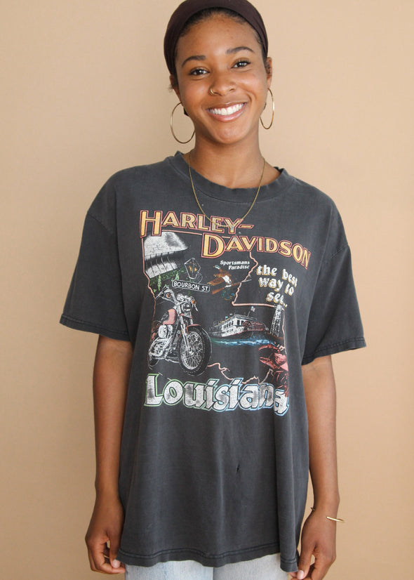 Vintage 1998 Harley New Orleans Faded Tee