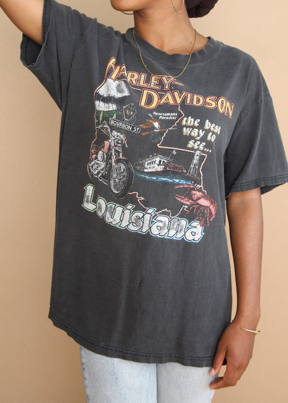 Vintage 1998 Harley New Orleans Faded Tee